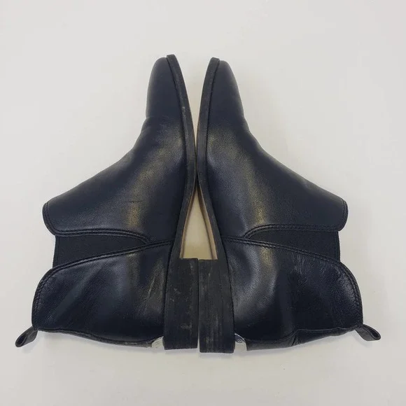 Michael Michael Kors Womens Black Leather Ankle Boots Booties 6M Slip On - Picture 9 of 10